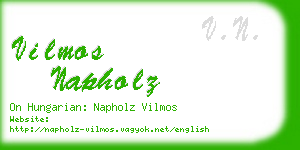 vilmos napholz business card